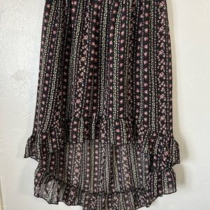 Floral Black and Pink Women's Skirt